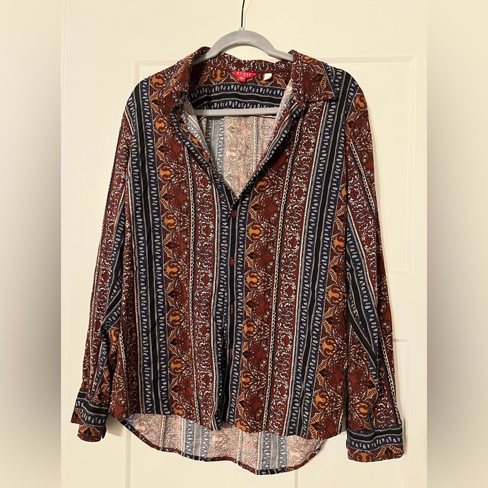 Guess women’s button down top / blouse.